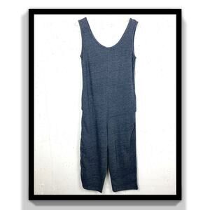 Chalmers Pyjamas Womens Harriet Sleeveless Jumpsuit Relaxed Fit Crop Blue Small